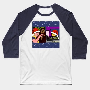 Merry Christmas from Woman Yelling at Cat Meme Baseball T-Shirt